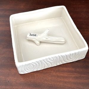 Rae Dunn woodgrain napkin holder